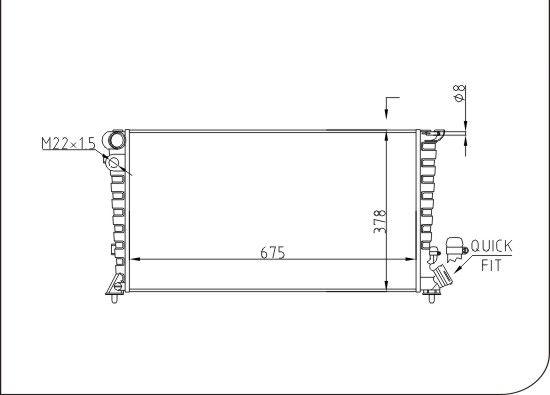 TQ TQ-YMLR282 - Radiateur, refroidissement du moteur cwaw.fr