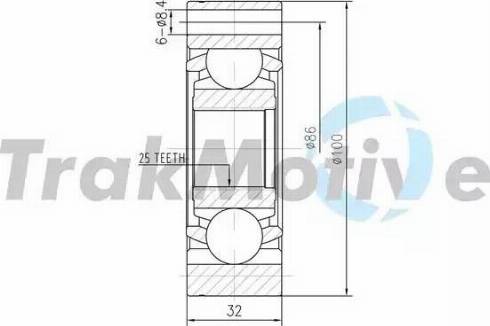 TrakMotive 45-0029 - Jeu de joints, arbre de transmission cwaw.fr