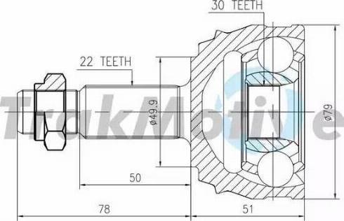 TrakMotive 40-0457 - Jeu de joints, arbre de transmission cwaw.fr