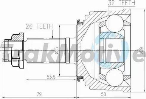 TrakMotive 40-0002 - Jeu de joints, arbre de transmission cwaw.fr