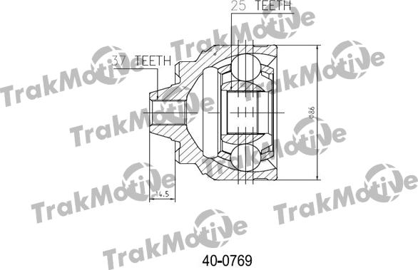 TrakMotive 40-0769 - Jeu de joints, arbre de transmission cwaw.fr