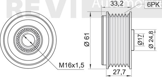 Trevi Automotive AP1041 - Poulie, alternateur cwaw.fr