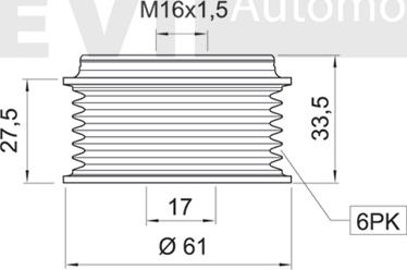 Trevi Automotive AP1006 - Poulie, alternateur cwaw.fr