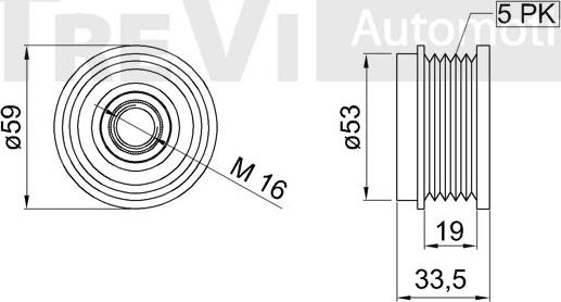 Trevi Automotive AP1198 - Poulie, alternateur cwaw.fr