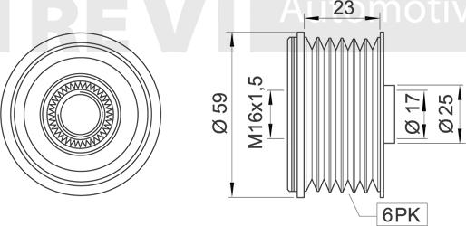 Trevi Automotive AP1168 - Poulie, alternateur cwaw.fr