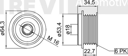 Trevi Automotive AP1101 - Poulie, alternateur cwaw.fr