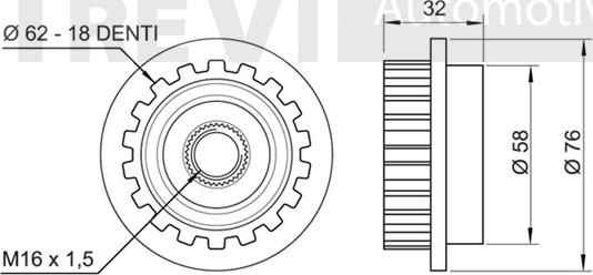 Trevi Automotive AP1137 - Poulie, alternateur cwaw.fr