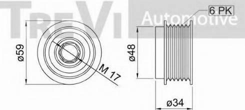 Trevi Automotive AP1207 - Poulie, alternateur cwaw.fr