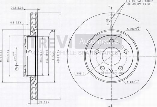 Trevi Automotive BD1094 - Disque de frein cwaw.fr