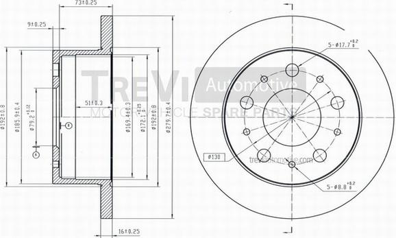 Trevi Automotive BD1040 - Disque de frein cwaw.fr