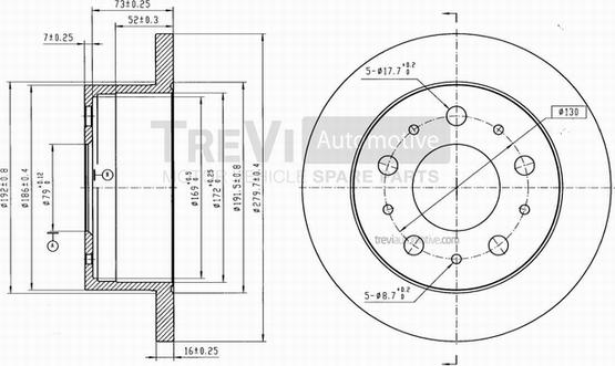 Trevi Automotive BD1042 - Disque de frein cwaw.fr