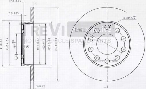 Trevi Automotive BD1050 - Disque de frein cwaw.fr