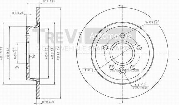 Trevi Automotive BD1067 - Disque de frein cwaw.fr