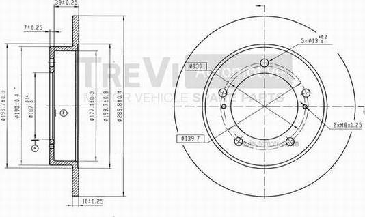 Trevi Automotive BD1014 - Disque de frein cwaw.fr