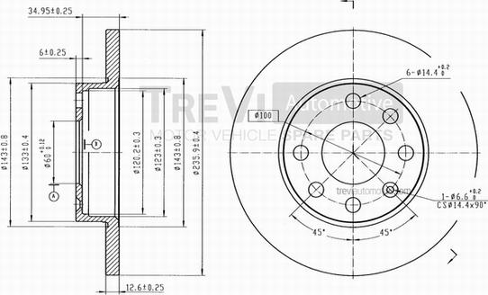 Trevi Automotive BD1011 - Disque de frein cwaw.fr