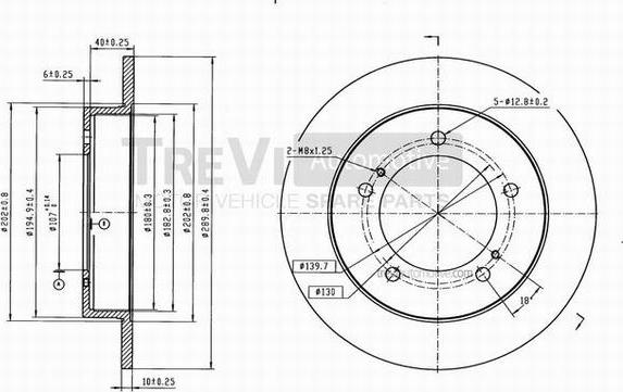 Trevi Automotive BD1020 - Disque de frein cwaw.fr