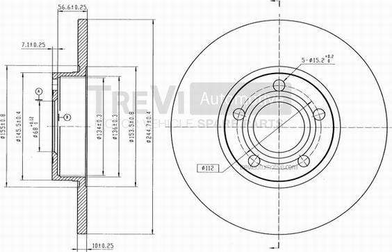 Trevi Automotive BD1022 - Disque de frein cwaw.fr