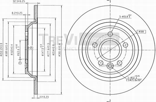 Trevi Automotive BD1079 - Disque de frein cwaw.fr