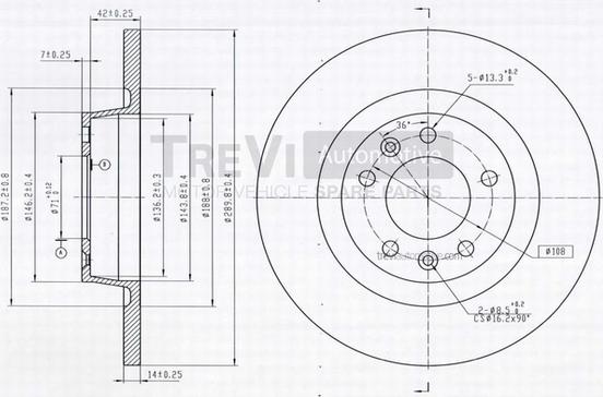 Trevi Automotive BD1076 - Disque de frein cwaw.fr