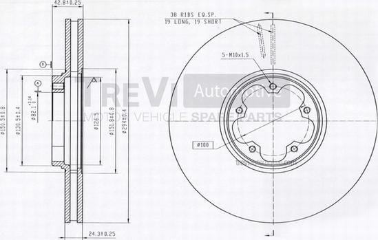 Trevi Automotive BD1152 - Disque de frein cwaw.fr