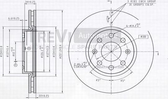 Trevi Automotive BD1105 - Disque de frein cwaw.fr