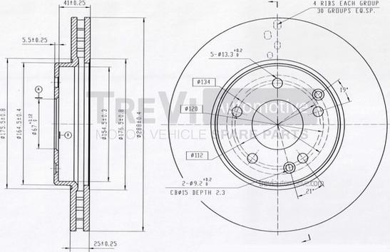 Trevi Automotive BD1139 - Disque de frein cwaw.fr