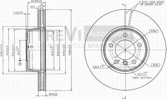 Trevi Automotive BD1173 - Disque de frein cwaw.fr