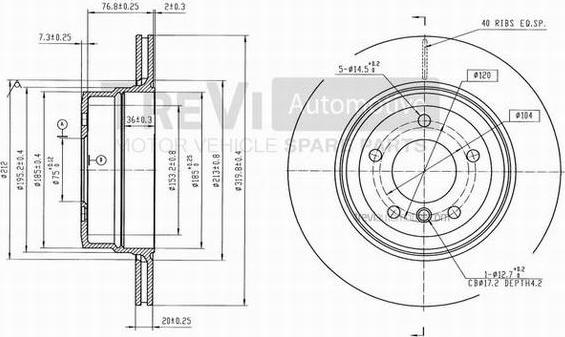 Trevi Automotive BD1251 - Disque de frein cwaw.fr