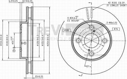 Trevi Automotive BD1206 - Disque de frein cwaw.fr