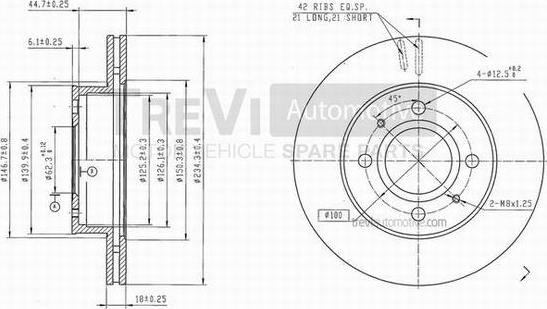 Trevi Automotive BD1202 - Disque de frein cwaw.fr