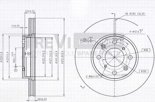 Trevi Automotive BD1218 - Disque de frein cwaw.fr