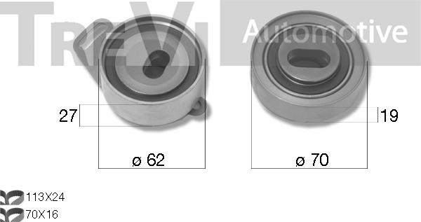 Trevi Automotive KD1490 - Kit de distribution cwaw.fr