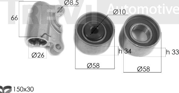 Trevi Automotive KD1448 - Kit de distribution cwaw.fr