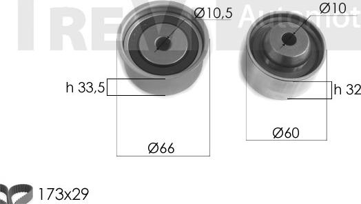 Trevi Automotive KD1442 - Kit de distribution cwaw.fr