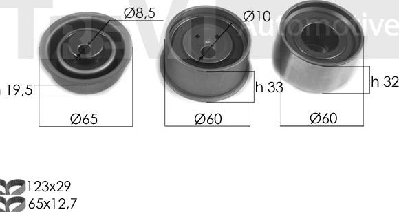 Trevi Automotive KD1447 - Kit de distribution cwaw.fr