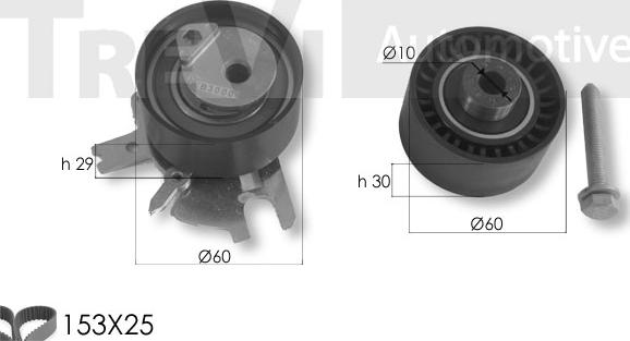 Trevi Automotive KD1459 - Kit de distribution cwaw.fr