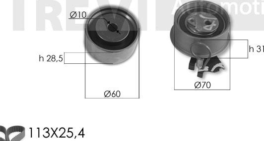 Trevi Automotive KD1456 - Kit de distribution cwaw.fr