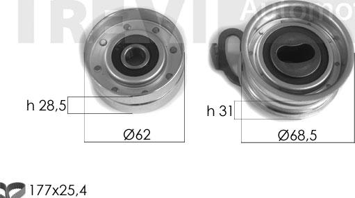 Trevi Automotive KD1405 - Kit de distribution cwaw.fr