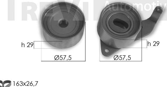 Trevi Automotive KD1403 - Kit de distribution cwaw.fr