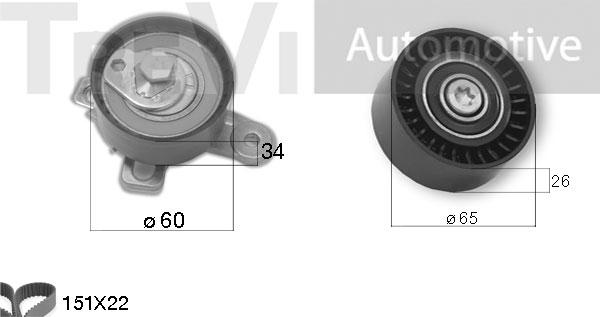 Trevi Automotive KD1419 - Kit de distribution cwaw.fr