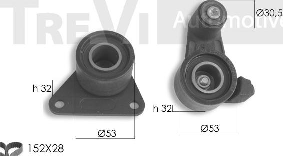 Trevi Automotive KD1418 - Kit de distribution cwaw.fr