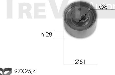 Trevi Automotive KD1413 - Kit de distribution cwaw.fr