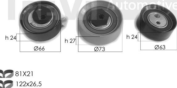 Trevi Automotive KD1417 - Kit de distribution cwaw.fr