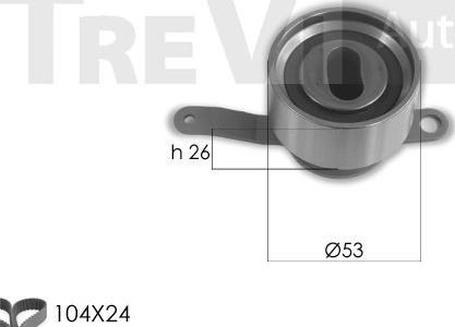 Trevi Automotive KD1430 - Kit de distribution cwaw.fr