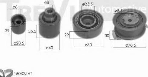 Trevi Automotive KD1471 - Kit de distribution cwaw.fr