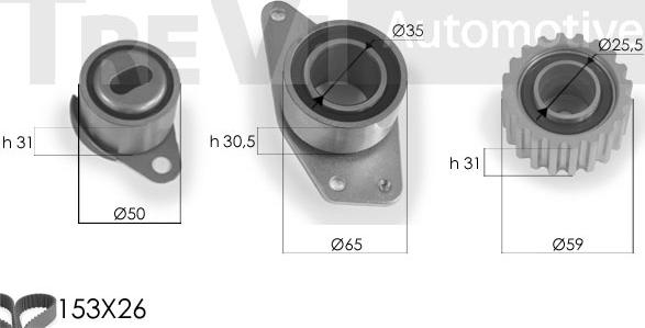 Trevi Automotive KD1094 - Kit de distribution cwaw.fr