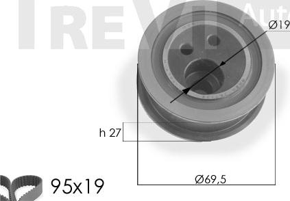 Trevi Automotive KD1098 - Kit de distribution cwaw.fr