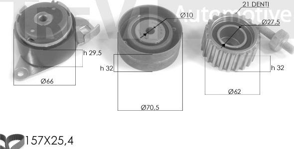 Trevi Automotive KD1093 - Kit de distribution cwaw.fr