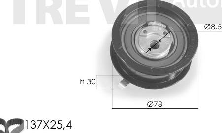 Trevi Automotive KD1092 - Kit de distribution cwaw.fr