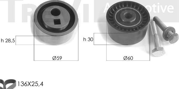 Trevi Automotive KD1046 - Kit de distribution cwaw.fr